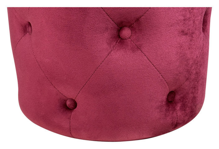 Pouf in velluto capitonné, poggiapiedi mod. Honey Colore: Bordeaux PO21HO
