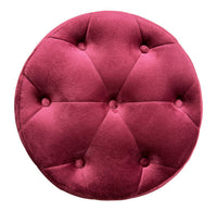 Pouf in velluto capitonné, poggiapiedi mod. Honey Colore: Bordeaux PO21HO