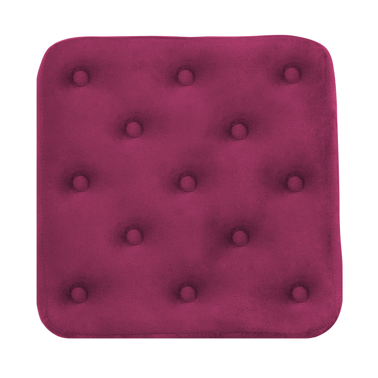 Pouf poggiapiedi quadrato, pouf divano in velluto bordeaux mod.Otto