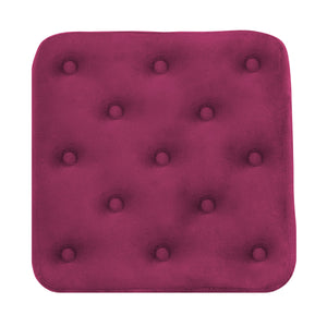 Pouf poggiapiedi quadrato, pouf divano in velluto bordeaux mod.Otto