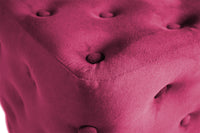 Pouf poggiapiedi quadrato, pouf divano in velluto bordeaux mod.Otto