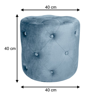Pouf in velluto capitonné, poggiapiedi mod. Honey - Colore: carta da zucchero PO25HO