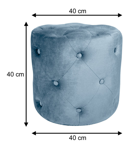 Pouf in velluto capitonné, poggiapiedi mod. Honey - Colore: carta da zucchero PO25HO