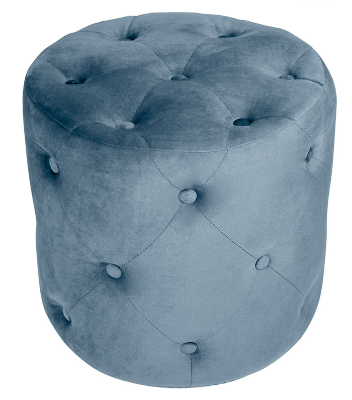 Pouf in velluto capitonné, poggiapiedi mod. Honey - Colore: carta da zucchero PO25HO