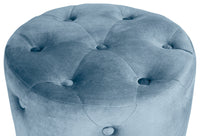 Pouf in velluto capitonné, poggiapiedi mod. Honey - Colore: carta da zucchero PO25HO