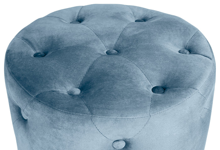 Pouf in velluto capitonné, poggiapiedi mod. Honey - Colore: carta da zucchero PO25HO