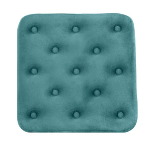 Pouf poggiapiedi quadrato, pouf divano in velluto verde petrolio mod.Otto