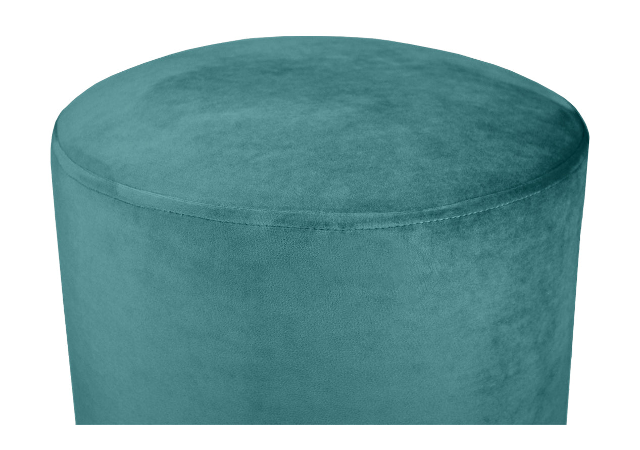 Pouf in velluto verde petrolio, poggiapiedi mod. Zivago PO26ZIBM