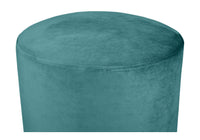 Pouf in velluto verde petrolio, poggiapiedi mod. Zivago PO26ZIBM