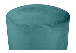 Pouf in velluto verde petrolio, poggiapiedi mod. Zivago PO26ZIBM