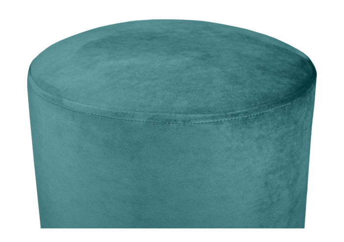 Pouf in velluto verde petrolio, poggiapiedi mod. Zivago PO26ZIBM