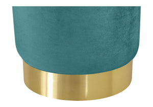 Pouf in velluto verde petrolio, poggiapiedi mod. Zivago PO26ZIBM