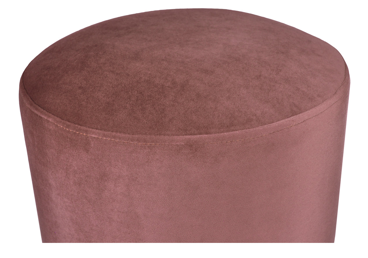 Pouf in velluto rosso mattone, poggiapiedi mod. Zivago PO36ZIBM