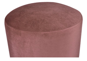 Pouf in velluto rosso mattone, poggiapiedi mod. Zivago PO36ZIBM