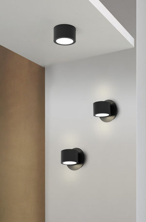 POINT-A Lampada da parete nero opaco 2 luci GX53 orientabile