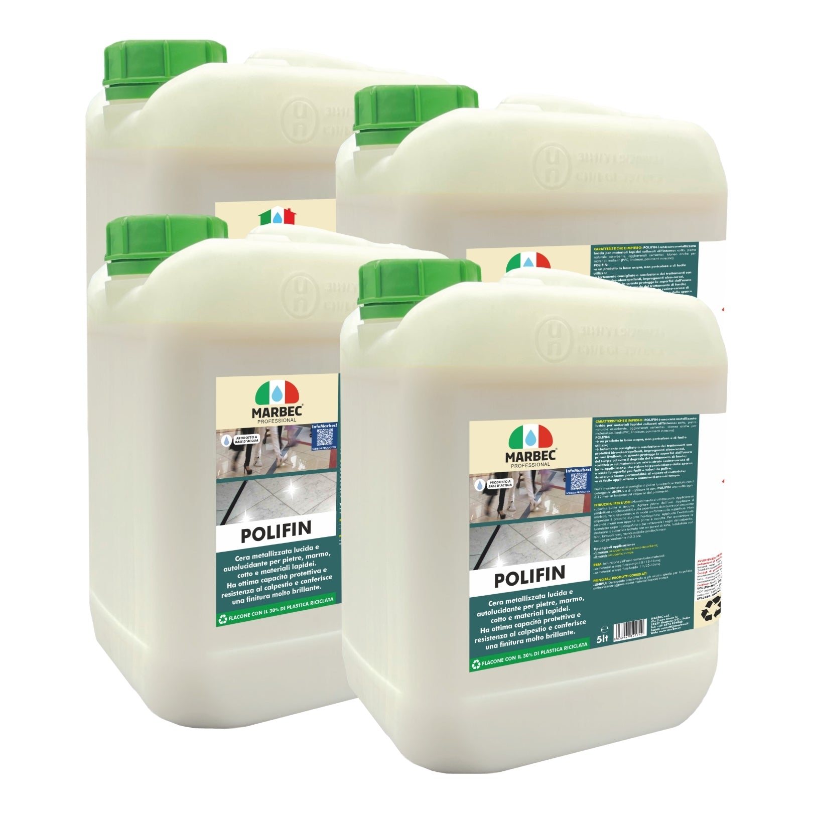 Cera metallizzata POLIFIN   5LTx4Pz