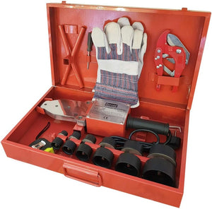 POLIFUSORE SALDATORE 2300W 6 MATRICI PER SALDATURA TUBI PLASTICA PVC PVDF