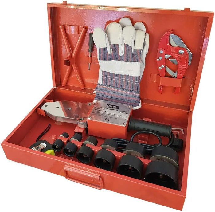 POLIFUSORE SALDATORE 2300W 6 MATRICI PER SALDATURA TUBI PLASTICA PVC PVDF