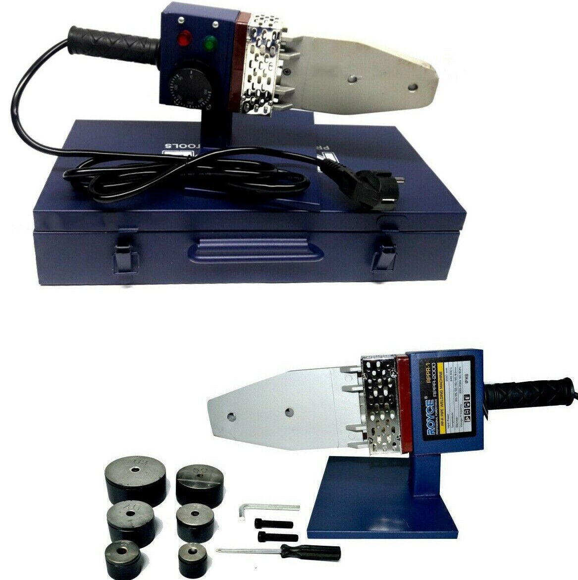 POLIFUSORE SALDATORE 6 MATRICI PER SALDATURA TUBI IN PLASTICA PVC PVDF RPPR-800