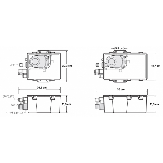 POMPA A POZZETTO PER DOCCE 750GPH
