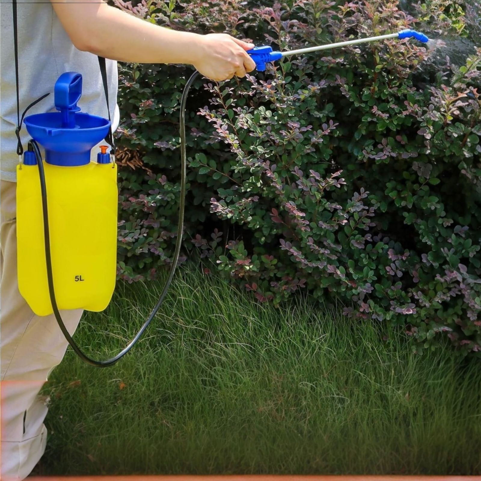 POMPA A SPALLA MANUALE 5 LT IRRORATRICE NEBULIZZATORE SPRUZZINO GIARDINO G840603