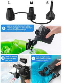 POMPA ELETTRICA 12V AUTO PER CANOTTI MATERASSINI GONFIA E SGONFIA 600 L/MIN