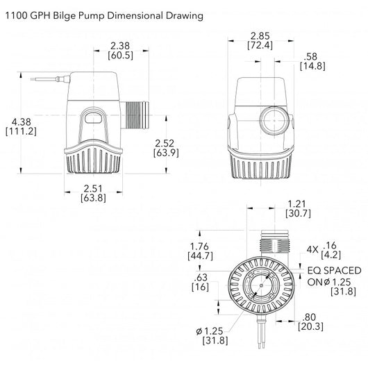 POMPA SOMM. 1100GPH 12V 27DA