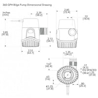 POMPA SOMM. 360GPH 12V 24DA