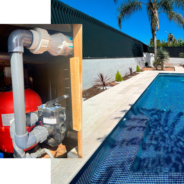 Pooltiger Residencia Depuratore Acqua Naturale Per Piscine Da 421 M3 Per Ora Bianco