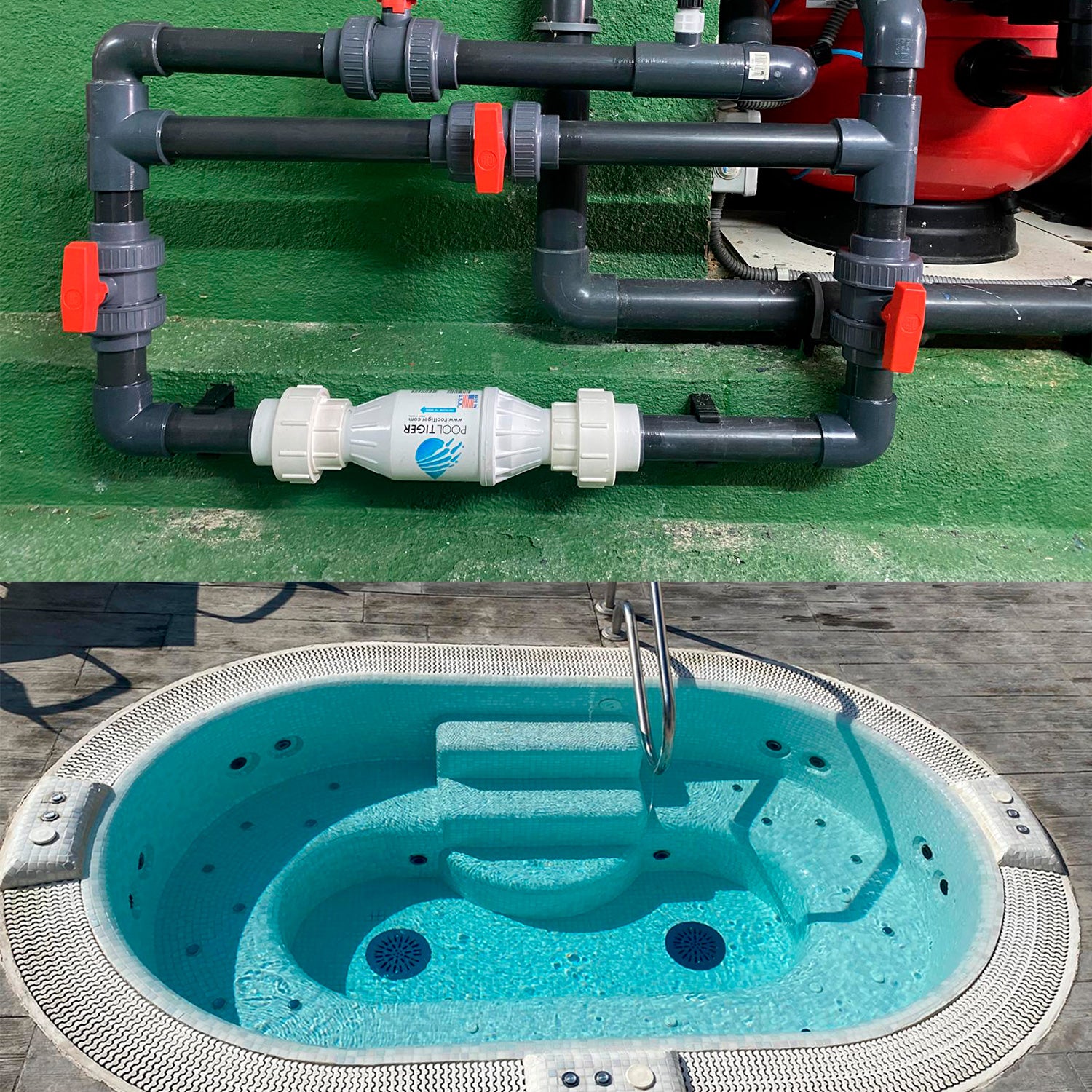 Pooltiger Residencia Depuratore Acqua Naturale Per Piscine Da 421 M3 Per Ora Bianco