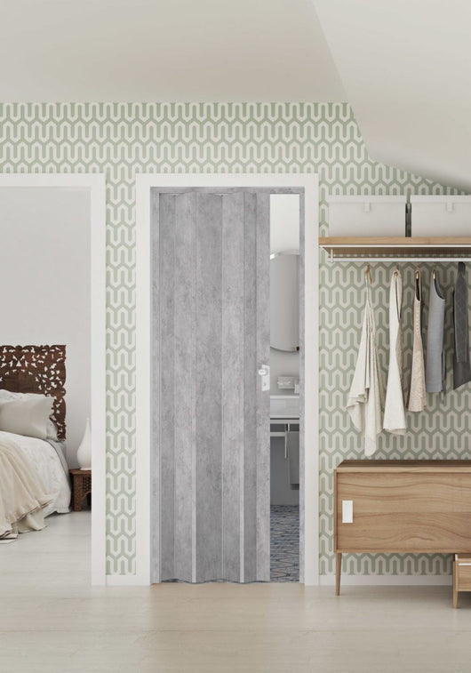 PORTA A SOFFIETTO MAYA 83X214 TESSUTO GRIGIO