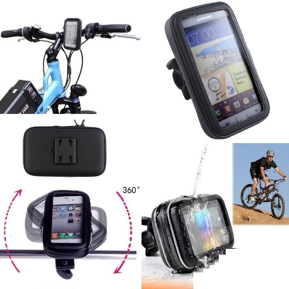 PORTA CELLULARE SUPPORTO BICI MOTO CUSTODIA IMPERMEABILE SMARTPHONE 5,5" POLLICI