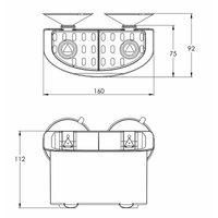 PORTABICCHIERE MM.160X112X92