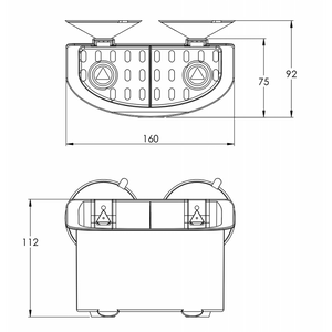 PORTABICCHIERE MM.160X112X92