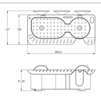 PORTABICCHIERE MM.294X91X147