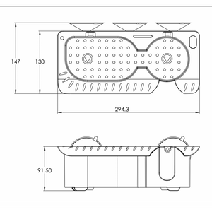 PORTABICCHIERE MM.294X91X147