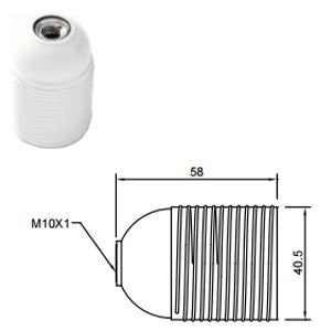 PORTALAMPADA E27 FILET BIANCA