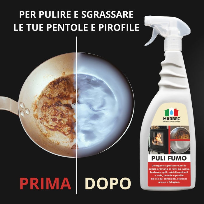 Detergente Rapido per Forni, Barbecue e Vetri Caminetti | PULI FUMO 750ML
