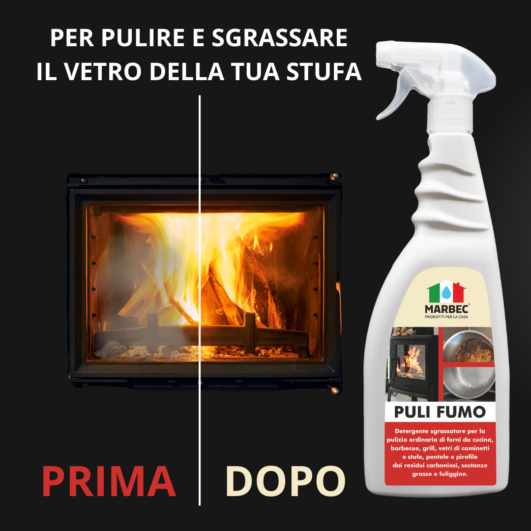 Detergente Rapido per Forni, Barbecue e Vetri Caminetti | PULI FUMO 5LT