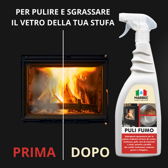 Detergente Rapido per Forni, Barbecue e Vetri Caminetti | PULI FUMO 5LT