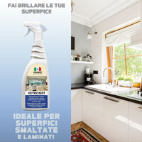 Come pulire i vetri e le superfici lucide VETRONET   750ML