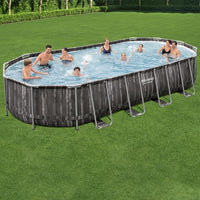 Piscina Fuori Terra Bestway Power Steel Ovale 7,32 X 3,66 X H 1,22 M - Kit Pro