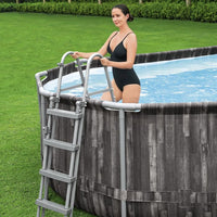 Piscina Fuori Terra Bestway Power Steel Ovale 7,32 X 3,66 X H 1,22 M - Kit Base