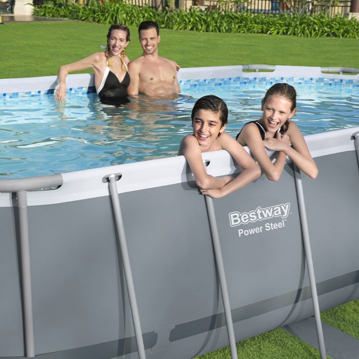 Piscina Fuori Terra Bestway Power Steel Ovale 5,49 X 2,74 X H 1,22 M - Kit Base