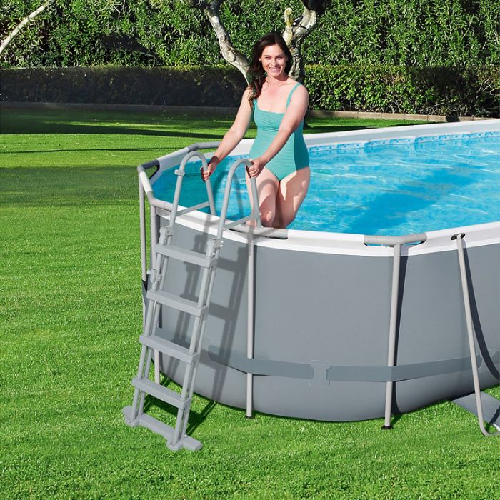 Piscina Fuori Terra Bestway Power Steel Ovale 5,49 X 2,74 X H 1,22 M - Kit Base