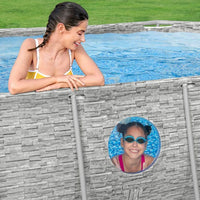 Piscina Fuori Terra Ovale Bestway Power Steel 4,27 X 2,50 X H 1,00 M Con Oblò - Kit Base
