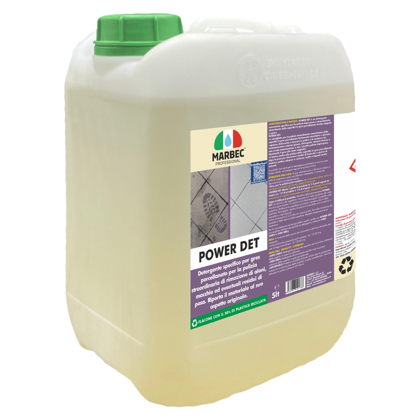 Come pulire il gres porcellanato POWER DET   5LT