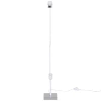 Lampada da Terra Lampada Piantana da Terra Design Moderna Salotto Tessuto 14×14×120cm Bianco