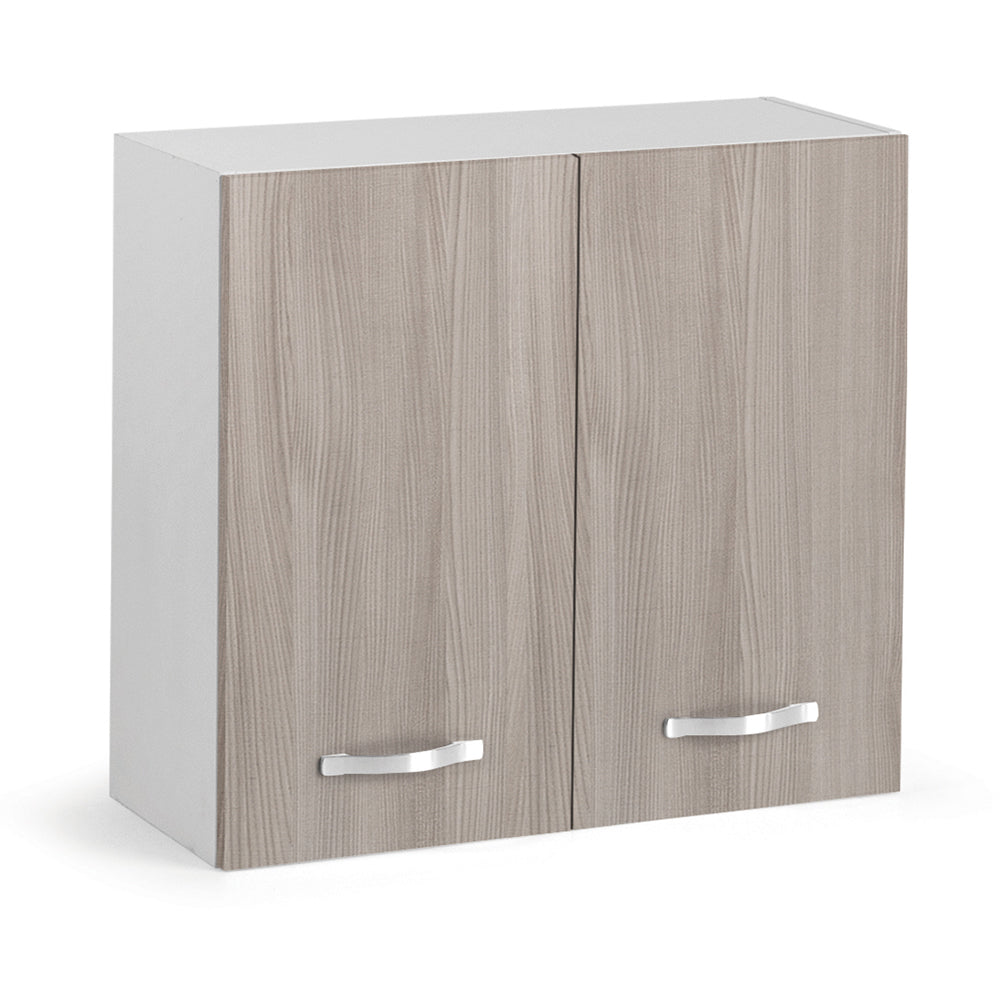 Pensile colapiatti per cucina componibile da 80 cm con due ante, realizzata in legno 100% MADE IN ITALY colore Olmo