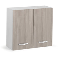 Pensile colapiatti per cucina componibile da 80 cm con due ante, realizzata in legno 100% MADE IN ITALY colore Olmo